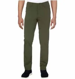 Kirkland Signature Men’s Stretch 5 Pocket Polyester Pant Olive Green 32x34