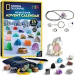 Gemstone Advent Calendar - Nat Geo Advent Calendar for Kids with 24 Gemstones