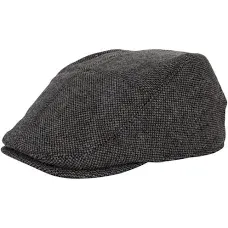 Original DOCKERS Ear Warmer Cap Charcoal Black L/XL Fleece Newsboy Hat NEW Tags