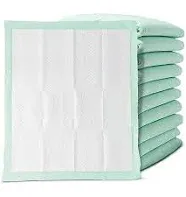 Premium Disposable Chucks Underpads 100 Pack Double Case Bulk Supply, 30" x 36" - Highly Absorbent Bed Pads for Incontinence and Senior Care - Green Color - Leak Proof Protection