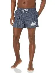 Lacoste Men's Checked Swim Trunks