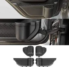 Front and Rear Door Organizer Tray For 2018 2019 2020 2021 2022 Jeep Wrangler