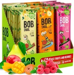 Snacks Variety Pack for Kids Adults - 30 Healthy Fruit Snacks Individual Packs for Kids Adults with Natural Mango Raspberries Pears and Apple Gluten-Free Vegan Low Carb Fruit Bar No Sugar Added