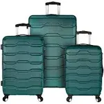 Elite Luggage Omni 3 Piece Hardside Spinner Luggage Set (Teal)