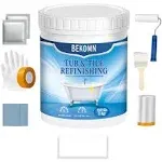 Tub and Tile Refinishing Kit,Bathtub Sink Paint Reglaze Kit,Odorless Water Based