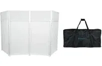 Rockville ROCKBOOTH White DJ Event Booth Facade w/20” x 40” Built in