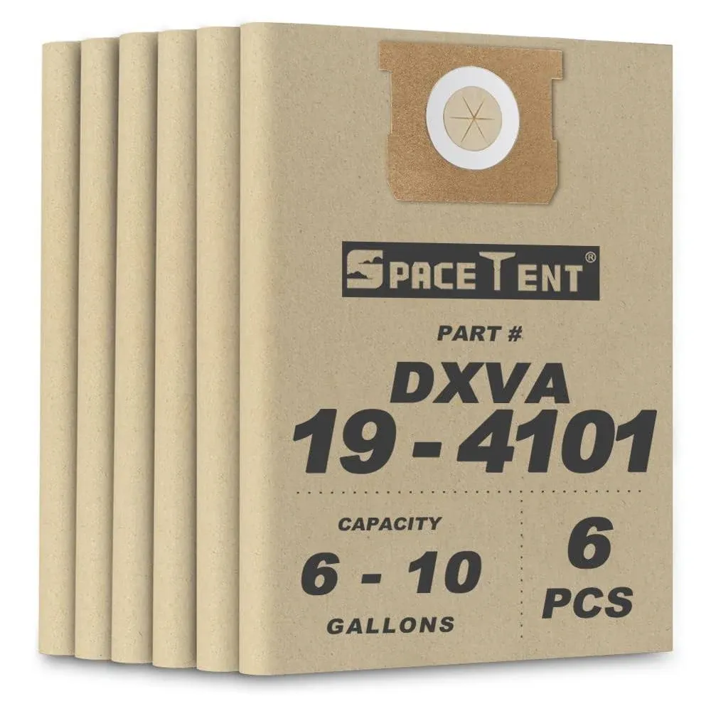 6 Pack DEWALT DXVA19-4101 High Efficiency Replacement Filter Bags for DEWALT 6 t