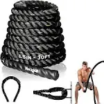 1.5/2 Inch Battle Ropes with Extra Protective Sleeve Workout Ropes for