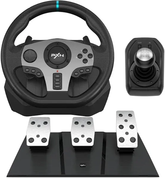 PXN V9 Gaming Steering Wheel Pedals Shifter 270° 900° For PC Xbox PS4 PS3 Switch