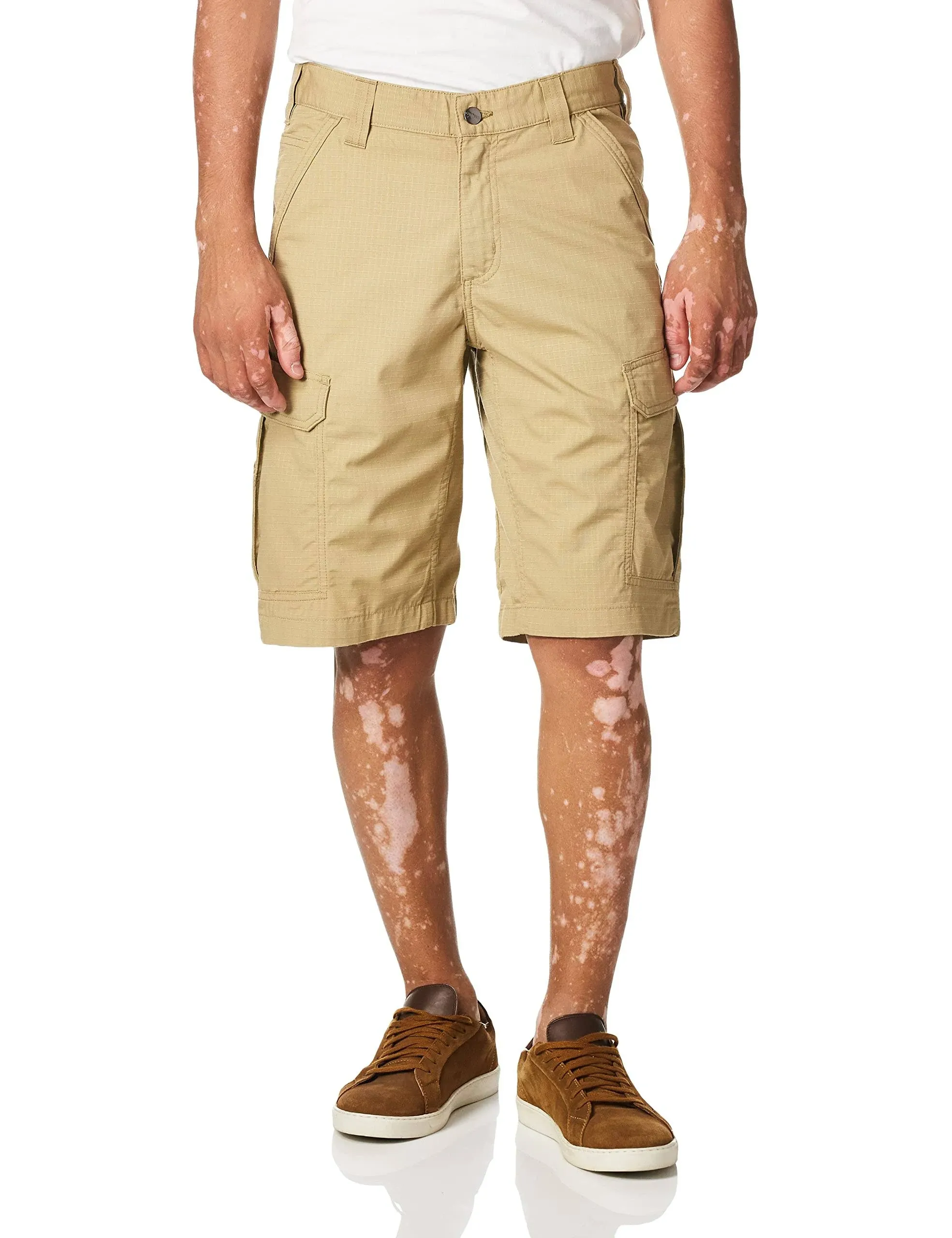 Carhartt Shorts: Men's 103543 253 Dark Khaki Force Broxton Cargo Shorts