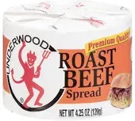 Underwood Roast Beef Spread 4.25 Oz (Pack of 6)