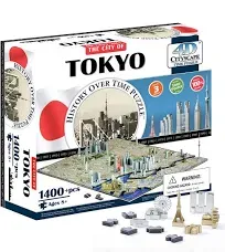 4D Cityscape Time Puzzle The City of Tokyo History Over Time Layer Puzzle NIB