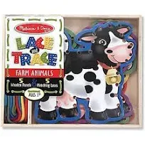 Melissa &amp; Doug Lace and Trace Wooden Farm Animals #3781- New, Sealed