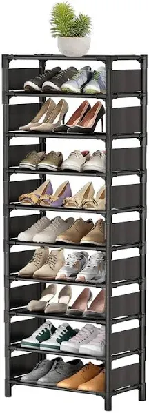 10 Tiers Tall Shoe Rack 20-25 Pairs Boots Organizer Storage