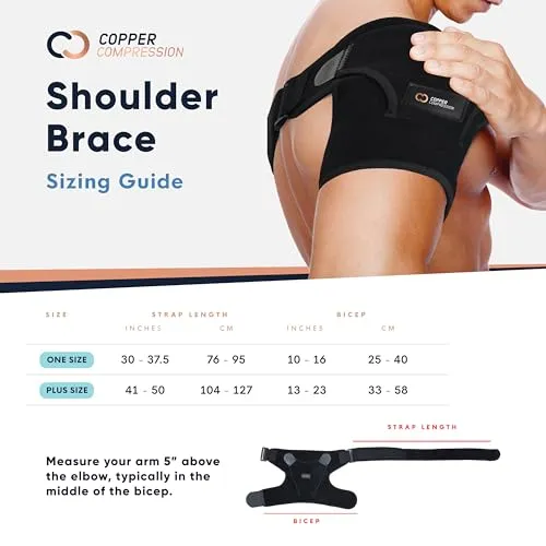 Shoulder Brace - Copper Infused Immobilizer &amp; Support