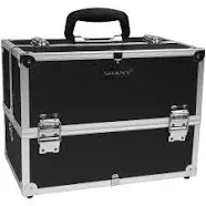 Shany Essential Pro Makeup Train Case with Shoulder Strap and Locks