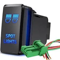 Nilight Spot Lights Push Button Switch 12V ON Off Switch with Connector Wire Kit