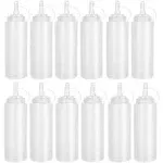 Anyumocz 12 Pack 8 oz Plastic Squeeze Bottles