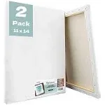 Stretched Canvases for Painting, 11X14 Canvas Painting Supplies for Artists, Bla