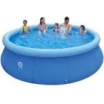 Honeydrill Above Ground Swimming Pools, Inflatable Top Ring Round Pool