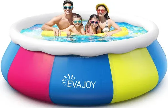 Evajoy Inflatable Swimming Pool Above Ground Pool 10ft x 30in Fast Set Pools