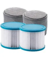 2 Pack Spa Filter Replacement, Pool Filters Hot Tub Accessories, Filter Cartridges, Compatible with Inflatable Tubs Filtration (White)