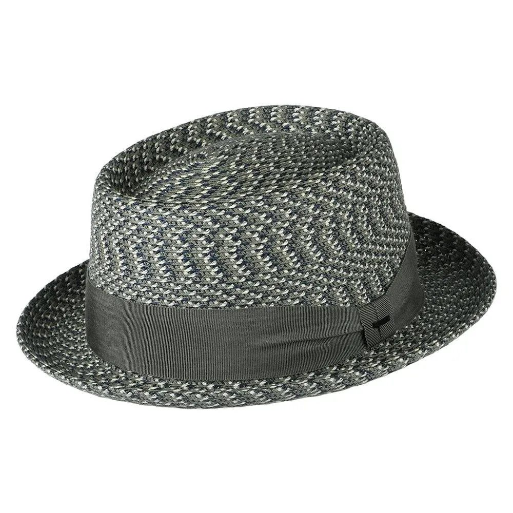 Bailey Hats Waits Pork Pie Hat - Grey Mix