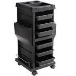 VEVOR SLTCCTKHSSL63B4TDV0 Ultimate Salon Trolley Cart, Black