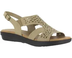 NWT - Easy Street Women&#039;s Bolt Flat Sandal, Black, Size 7.5 M, 889885149963