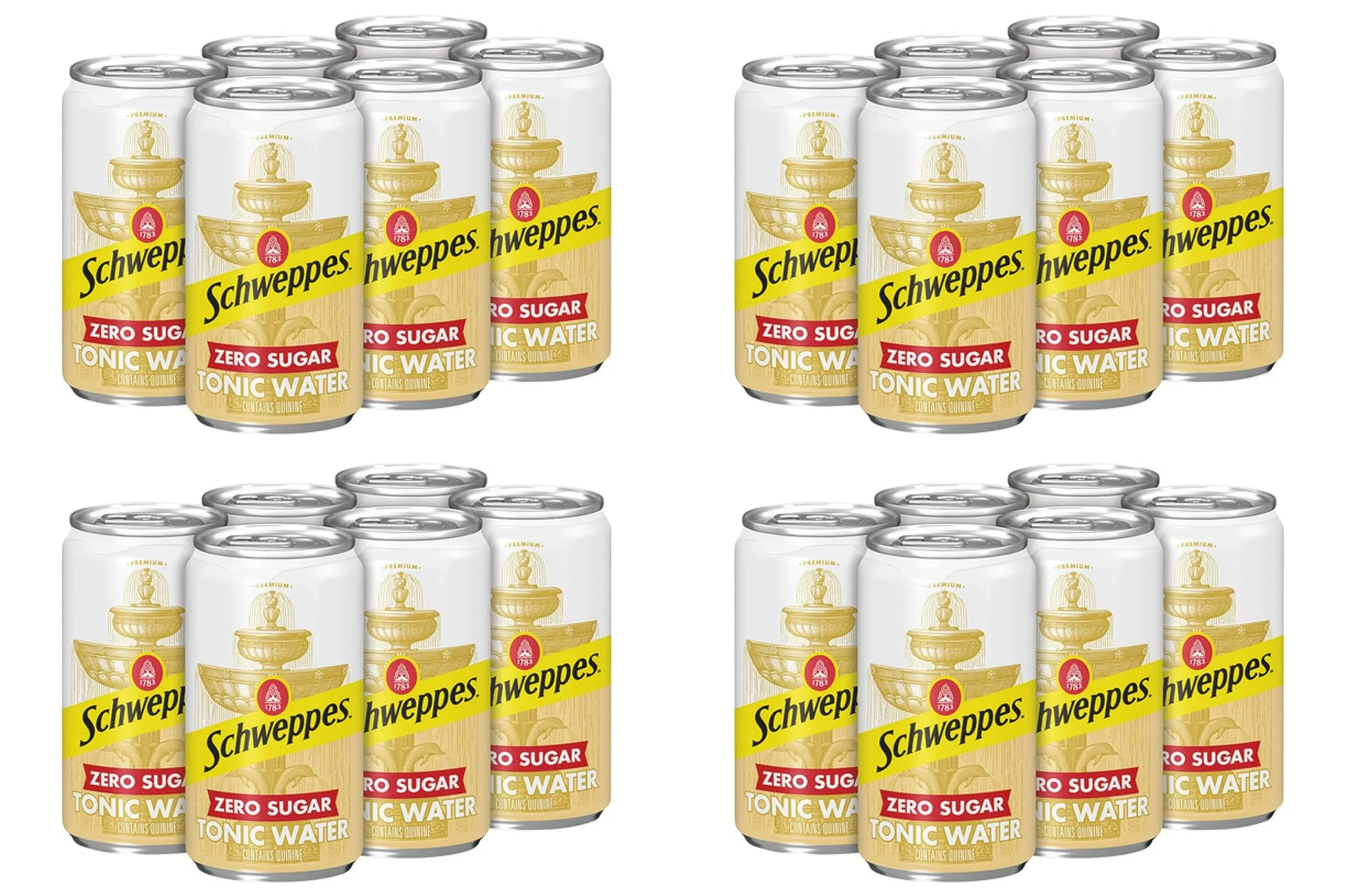 Schweppes Zero Sugar Tonic Water Mini Cans 24 Units