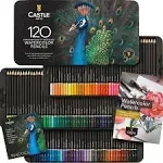 Castle Arts 120 Piece Watercolor Pencil Set in Display Tin