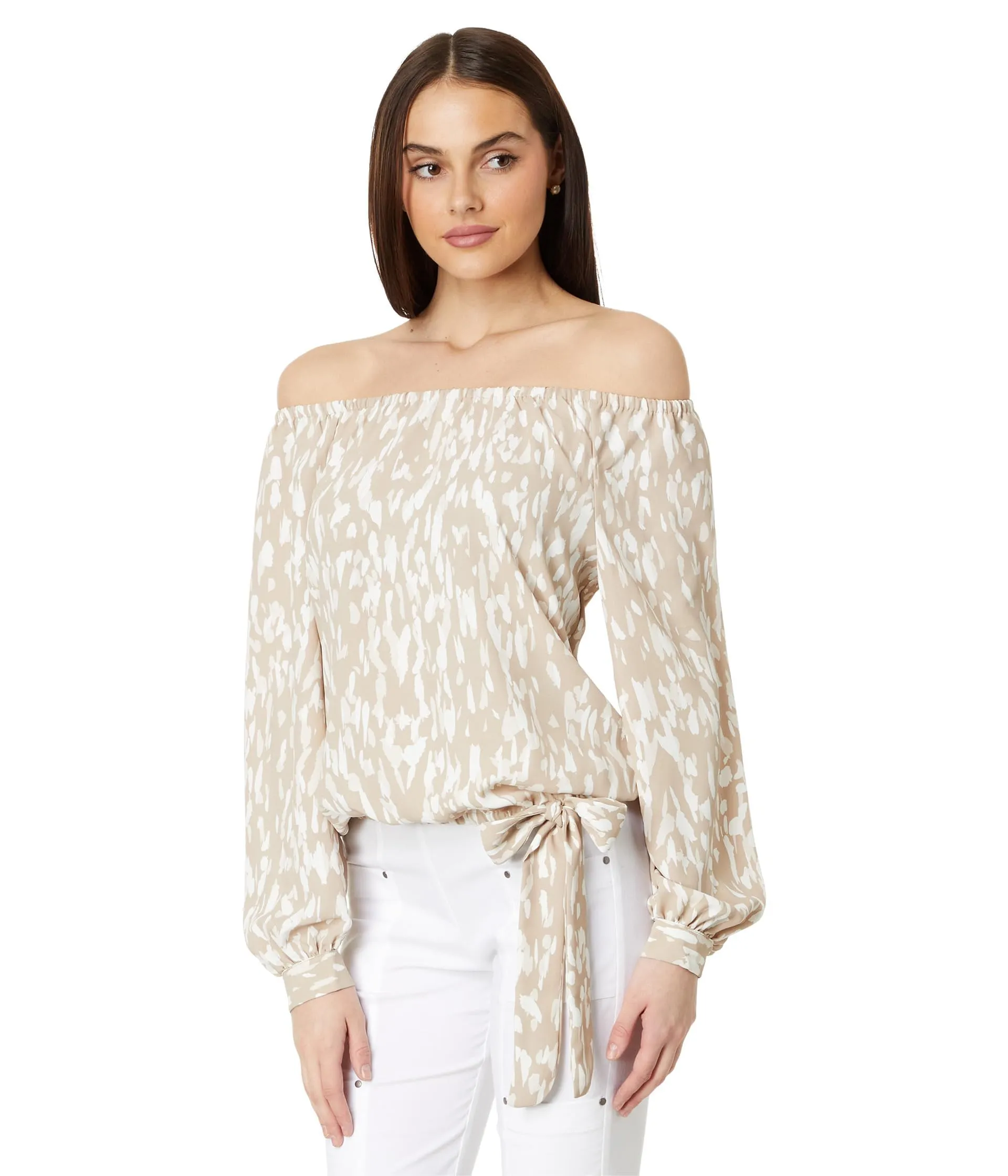 Vince Camuto Women's Tie Hem Off The Shoulder Top