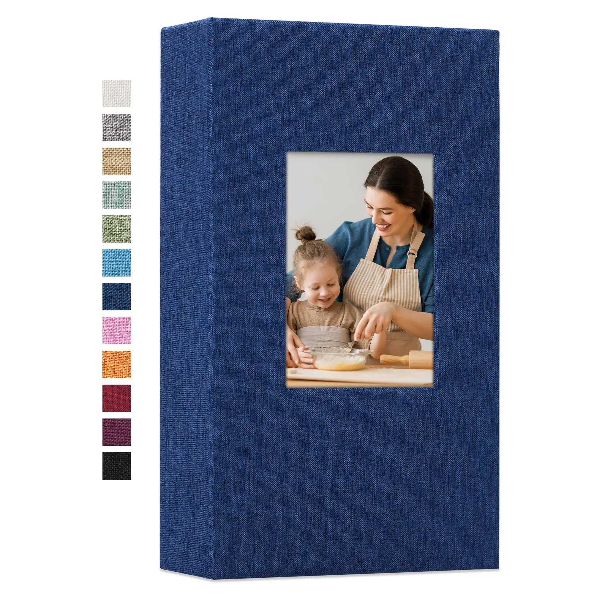 Classic Slip-in Photo Album - Linen Cover with Window