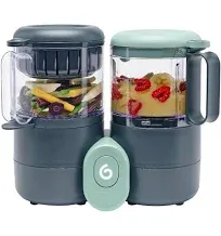 Babymoov Duo Meal Lite Food Maker - 4 in 1 Food Processor, Grey / Green