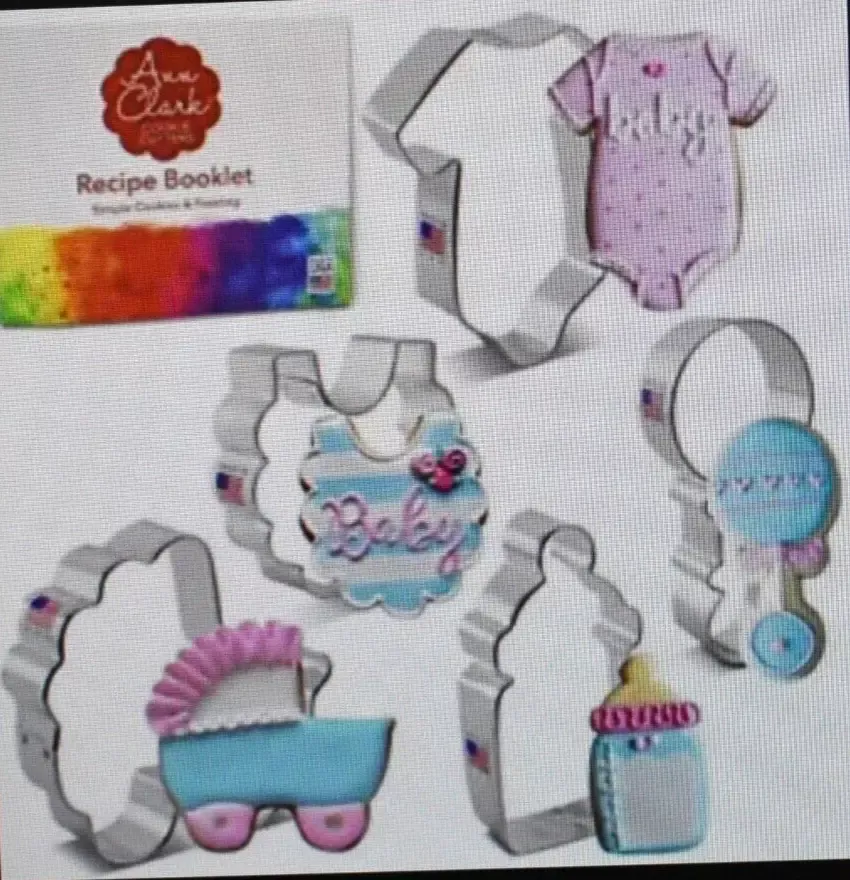 Ann Clark Cookie Cutters 5 Piece Baby Shower Cookie Cutter Set With Recipe