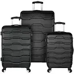 Elite Luggage 3-Piece Omni Spinner Luggage Set, Black