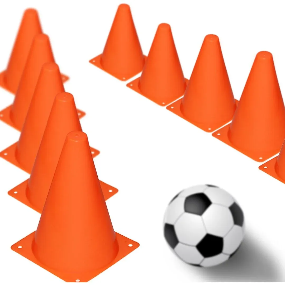 Novelty Place Neon Orange Sport Training Activity Cone,7 inch (Pack of 12)