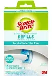 Scotch-Brite® Disposable Toilet Scrubber Refill, Blue/White, 10/Pack