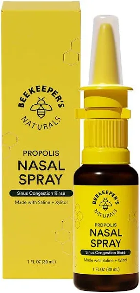 Nasal Spray for Adults with Propolis, Xylitol &amp; Saline, Clears Nasal Congesti...