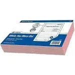 Adams While You Were Out Message Pads 4.25&#034; x 5.5&#034; Pink 50 Sheets/Pad 248963