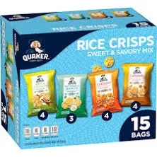 Quaker Rice Crisps Gluten Free 3 Flavor Sweet Variety Mix