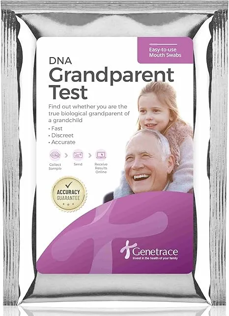 Grandparent DNA Test - Lab Fees & Shipping Included - Home DNA Test Kit for Grandparent and Child - Results in 1-2 Days