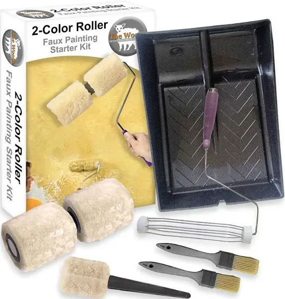 The Woolie 2 Color Paint Roller Faux Painting Technique