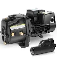 Acquaer 1HP Shallow Well Jet Pump,Cast Iron, Well Depth Up to 25ft, 115V/230V Dual Voltage, Automatic Pressure Switch