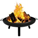 Gasone 23 in Outdoor Wood Burning Fire Pit Durable Alloy Steel Fire Pits for Outside Small Fire Pit for Backyard