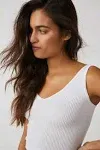 Free People Solid Rib Brami - White - Xs/S