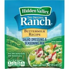 Hidden Valley No Msg Buttermilk Ranch Mix Dressing Bulk, 18 Pound