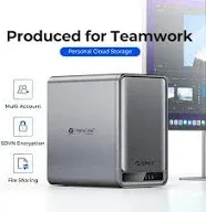 ORICO 2 Bay NAS Storage and Private Cloud, Networkable Enclosure with APP-Connected for Family, Samba & DLNA Protocol, 4-Core CPU, 2GB RAM DDR4, Hardware RAID(Diskless) - TS200