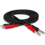 Hosa CPP-201 Dual 1/4" TS to Dual 1/4" TS Stereo Interconnect Cable, 1 Meter