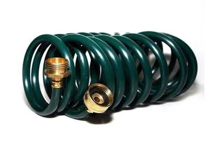 Funjee Heavy-Duty EVA Coil Hose Recoil Garden Water Hose with 3/4 inch GHT Brass Fittings